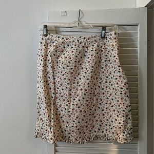 Vintage white floral pencil skirt
